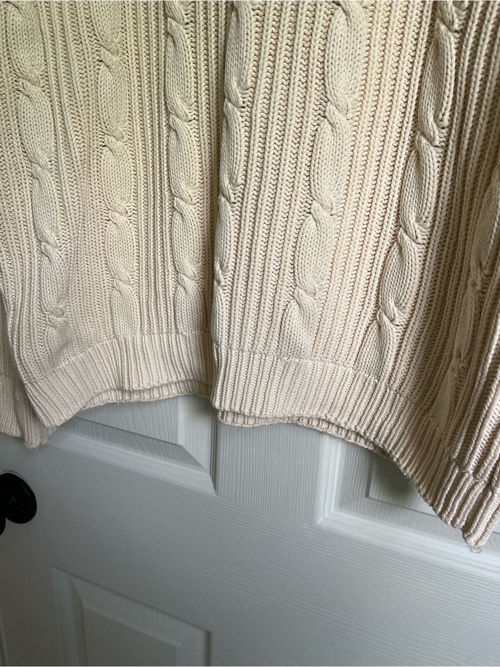 Vintage Liz Sport Liz Claiborne 100% Cotton Cable Knit Mock Neck Sweater M - Picture 6 of 13